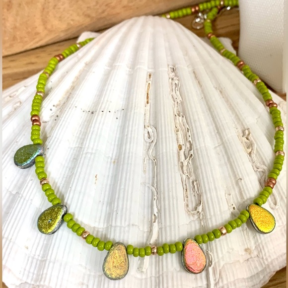 The Girl With Kaleidoscope Eyes Jewelry - Fairy Tears Beaded Necklace